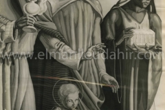 Pintures de l'esglesia Parroquial de Santa Maria obra del pintor Raurich. Reis Mags